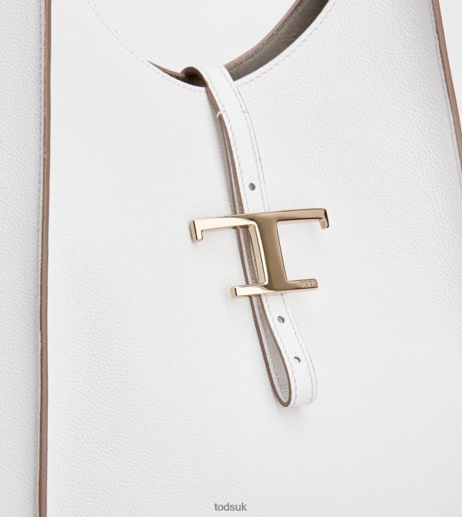 Tod's Women T Timeless Hobo Bag in Leather Large 602L84378 White