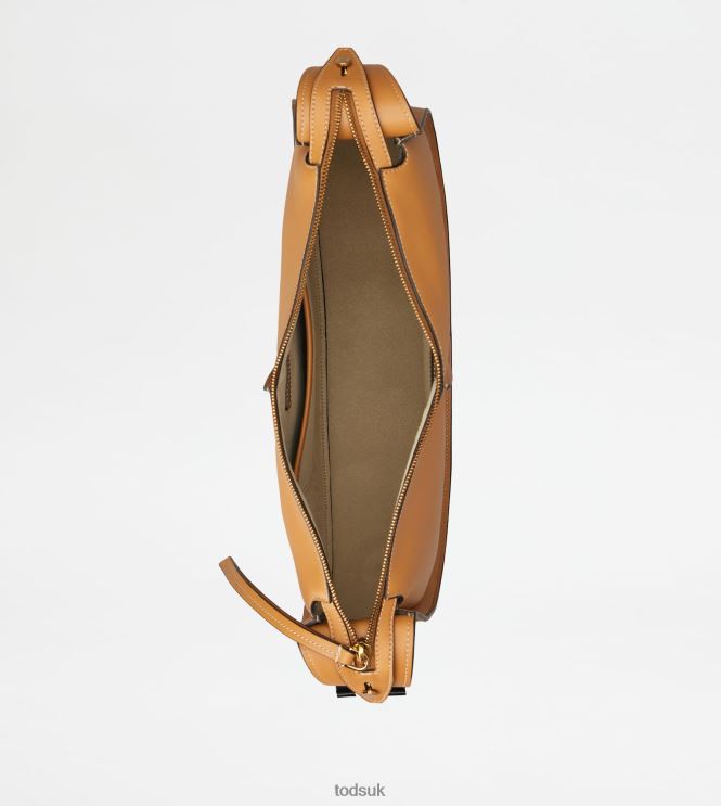 Tod's Women T Timeless Hobo Bag in Leather Medium 602L84417 Brown