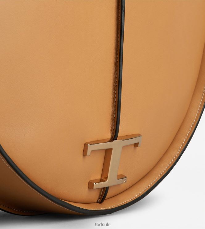 Tod's Women T Timeless Hobo Bag in Leather Medium 602L84417 Brown