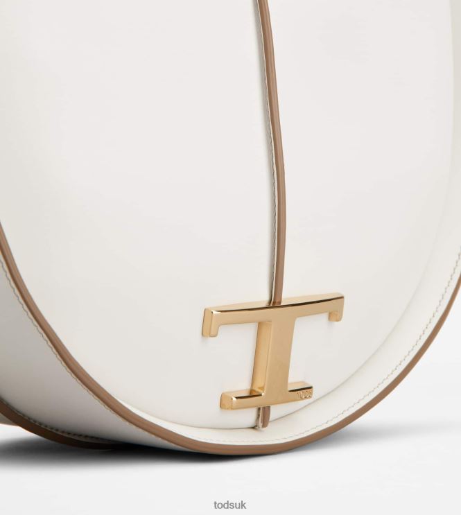 Tod's Women T Timeless Hobo Bag in Leather Small 602L84415 White