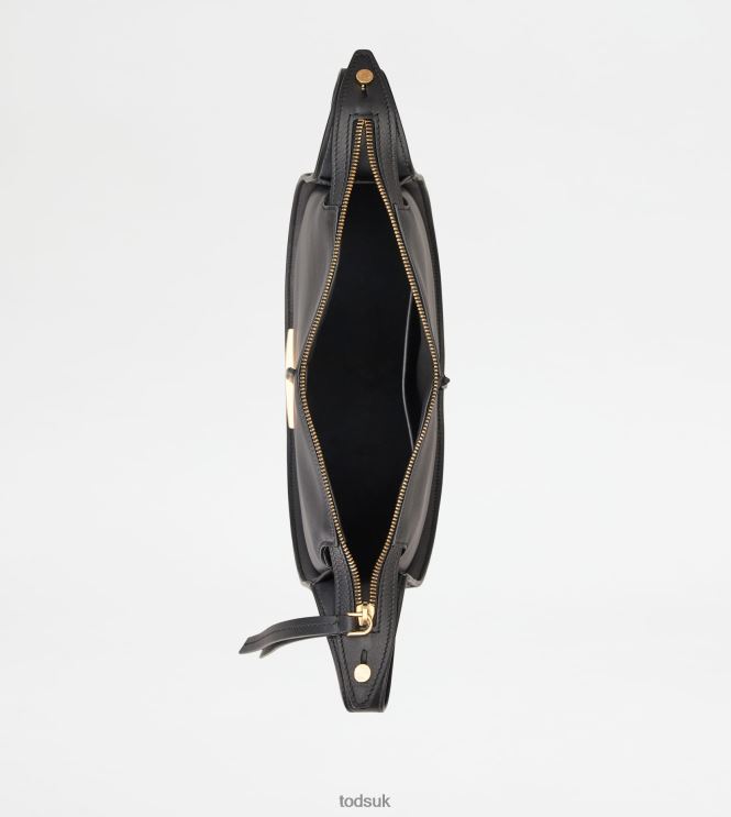 Tod's Women T Timeless Hobo Bag in Leather Small 602L84416 Black