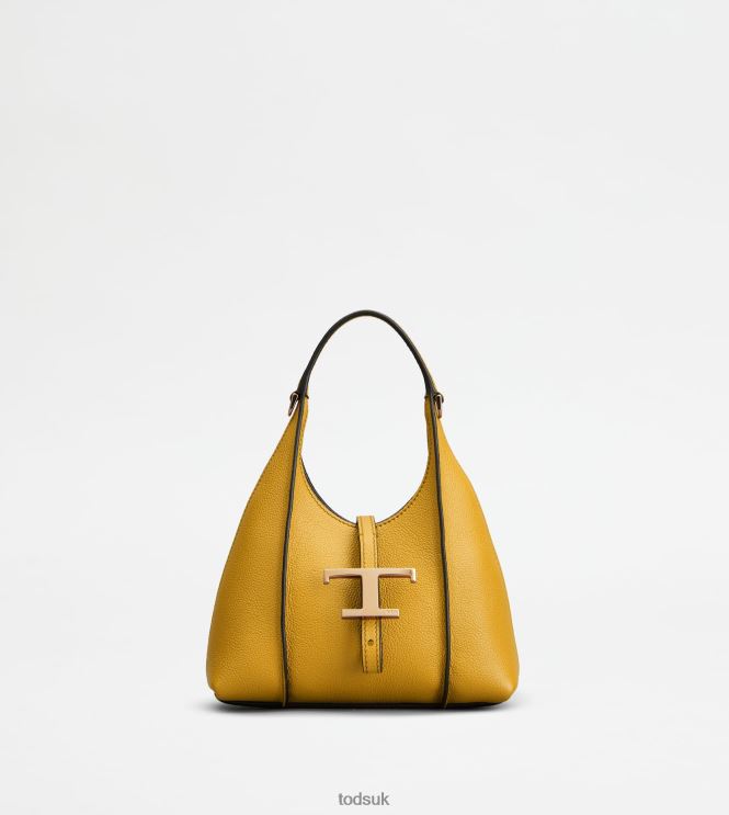 Tod's Women T Timeless Hobo Bag in leather micro 602L84425 Yellow