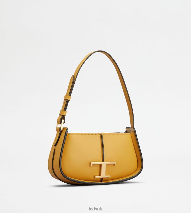 Tod's Women T Timeless Shoulder Bag in Leather Micro 602L84408 Yellow