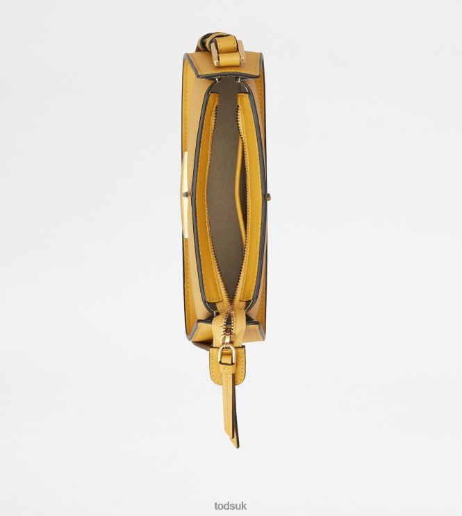 Tod's Women T Timeless Shoulder Bag in Leather Micro 602L84408 Yellow