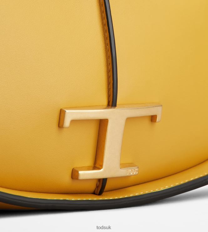 Tod's Women T Timeless Shoulder Bag in Leather Micro 602L84408 Yellow
