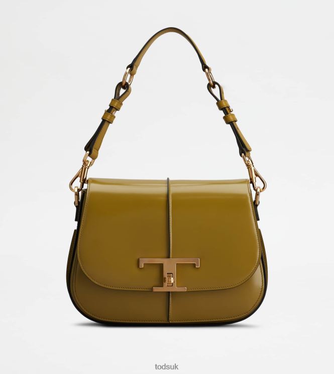 Tod's Women T Timeless Shoulder Bag in Leather Mini 602L84429 Green