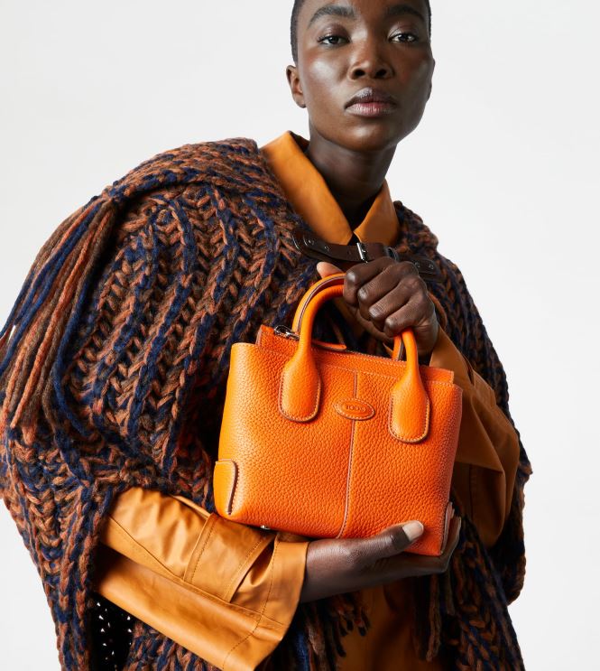 Tod's Women Di Bag in Leather Mini 602L84358 Orange