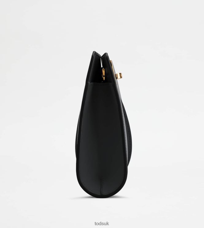 Tod's Women T Timeless Clutch Bag in Leather Small 602L84354 Black