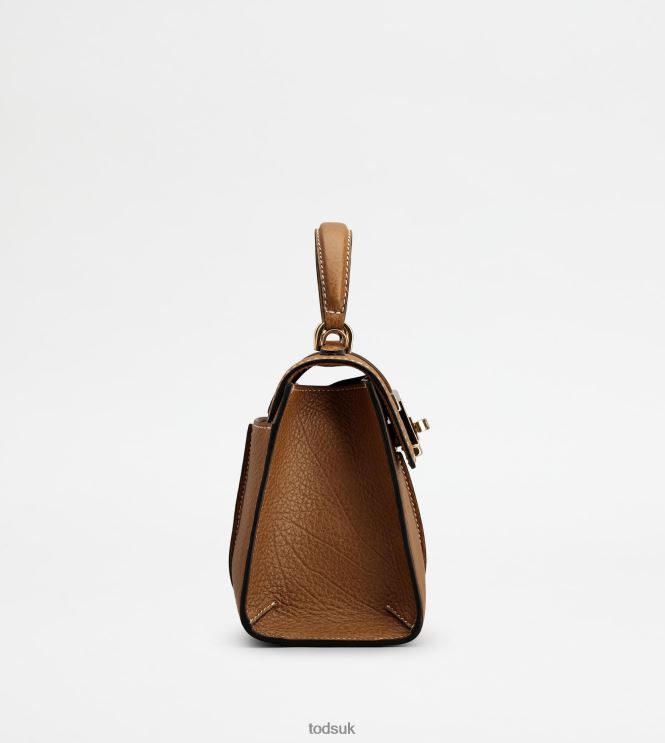 Tod's Women T Timeless Handbag in Leather Mini 602L84373 Brown