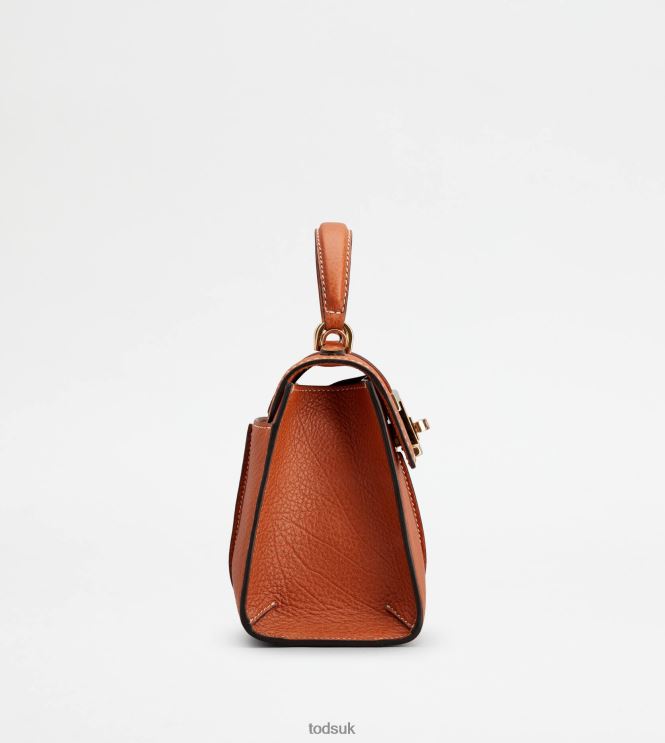 Tod's Women T Timeless Handbag in Leather Mini 602L84376 Orange