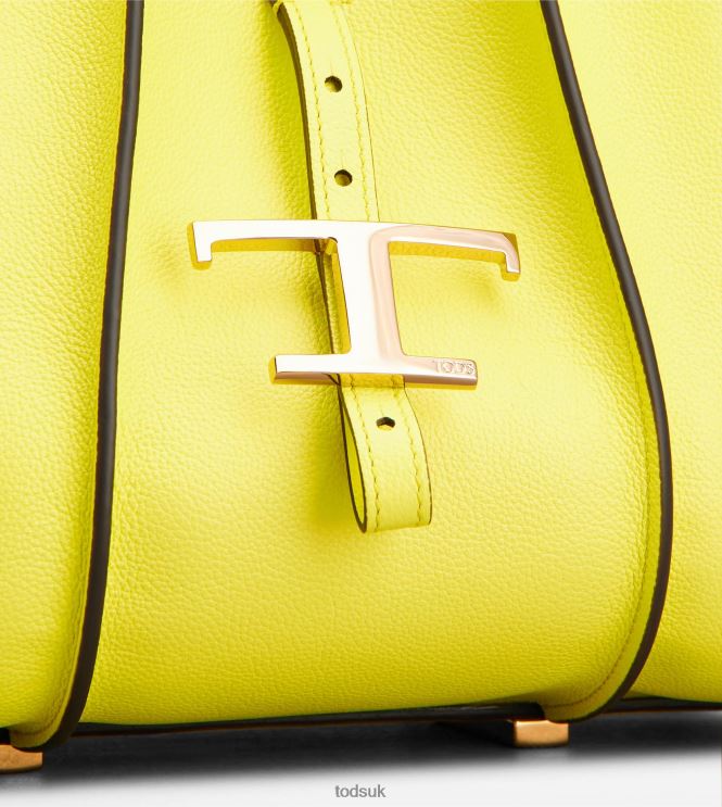 Tod's Women T Timeless Shopping Bag in Leather Mini 602L84336 Yellow