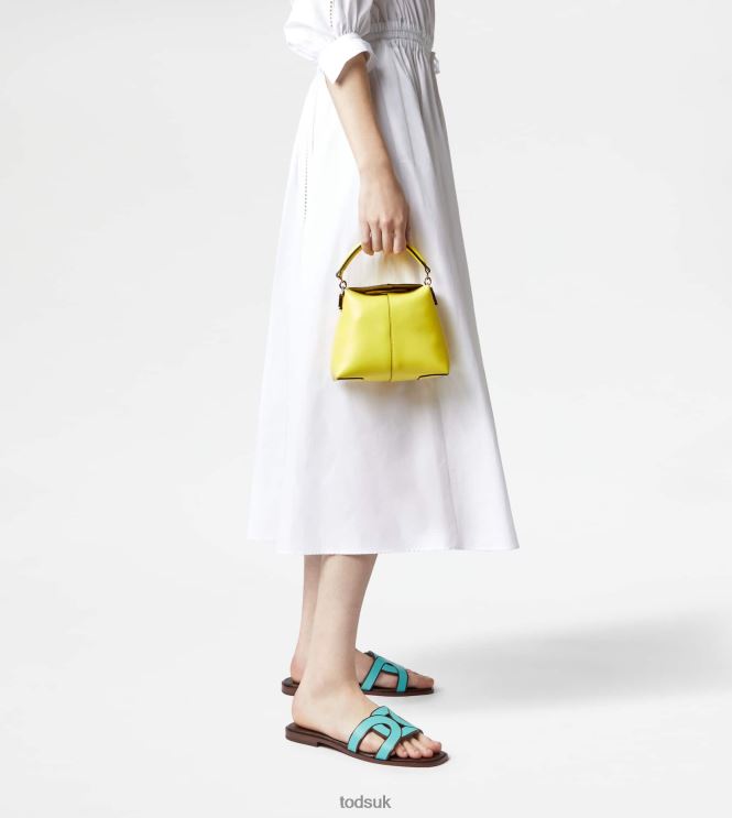 Tod's Women Tote Messenger Bag T Case in Leather Micro 602L84345 Yellow