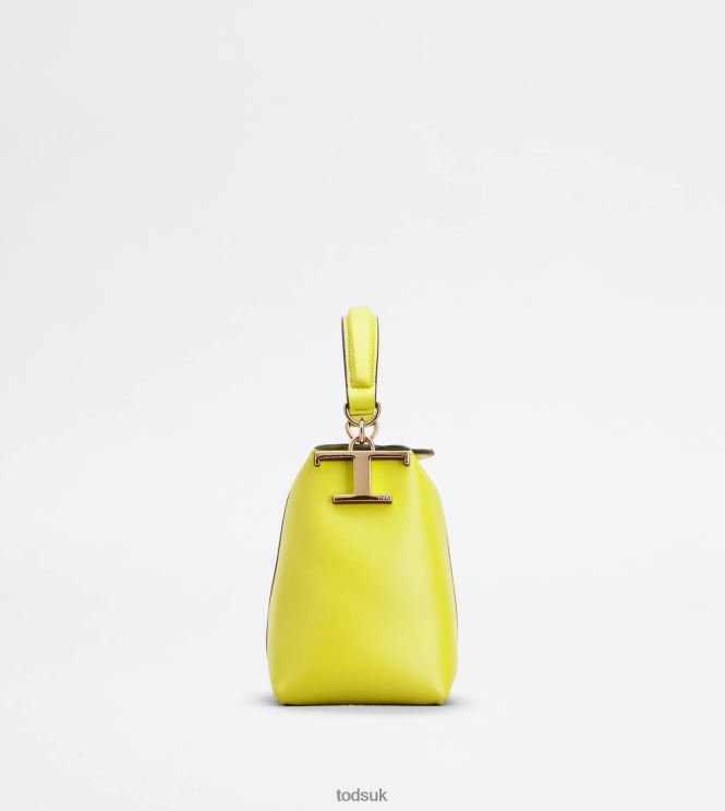 Tod's Women Tote Messenger Bag T Case in Leather Micro 602L84345 Yellow