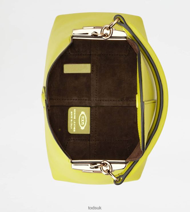 Tod's Women Tote Messenger Bag T Case in Leather Micro 602L84345 Yellow