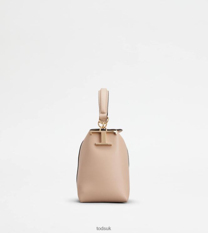 Tod's Women Tote Messenger Bag T Case in Leather Micro 602L84346 Pink