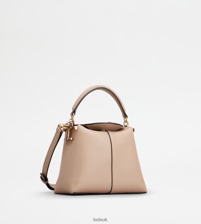 Tod's Women Tote Messenger Bag T Case in Leather Micro 602L84346 Pink