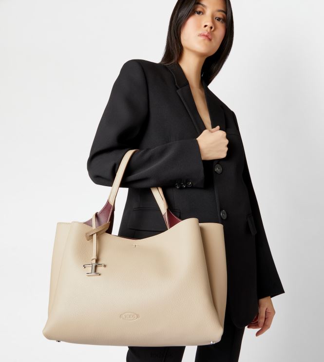 Tod's Women Bag in Leather Medium 602L84295 Beige