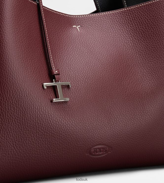 Tod's Women Bag in Leather Medium 602L84297 Burgundy