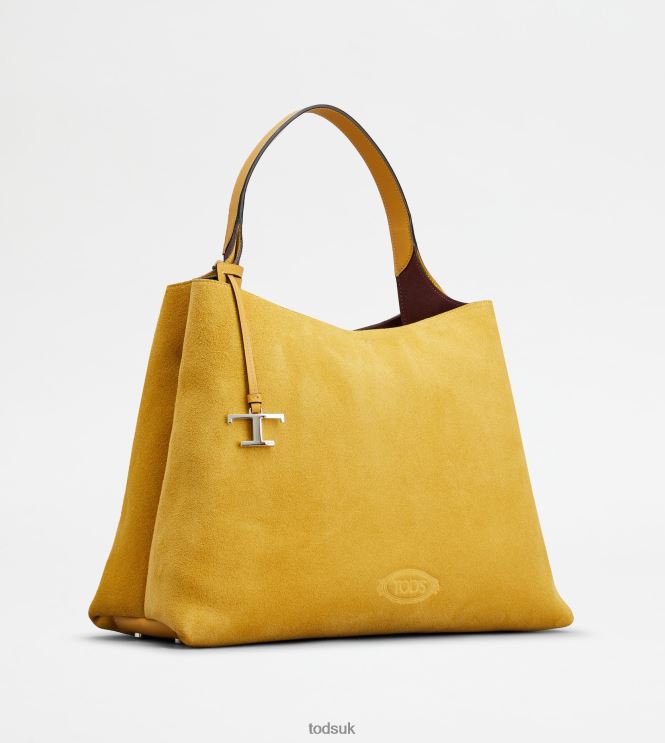 Tod's Women Bag in Suede Medium 602L84307 Yellow