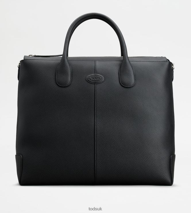 Tod's Women Di Bag Travel Bag in Leather 602L84256 Black