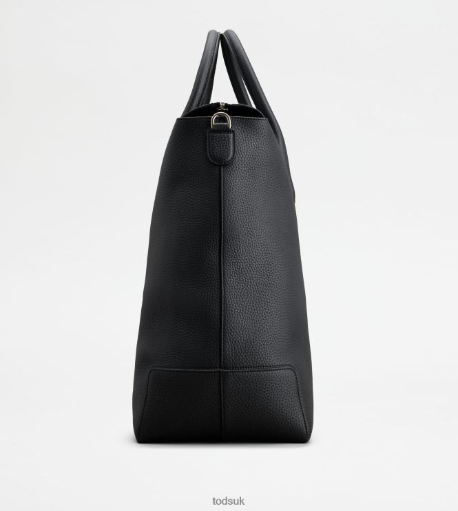 Tod's Women Di Bag Travel Bag in Leather 602L84256 Black