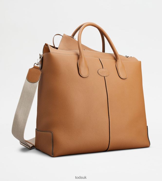 Tod's Women Di Bag Travel Bag in Leather 602L84257 Brown