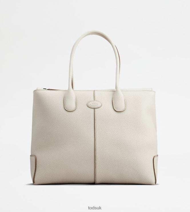 Tod's Women Di Bag in Leather Large 602L84265 Off White