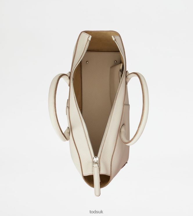 Tod's Women Di Bag in Leather Large 602L84265 Off White
