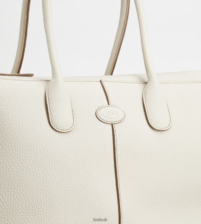 Tod's Women Di Bag in Leather Large 602L84265 Off White