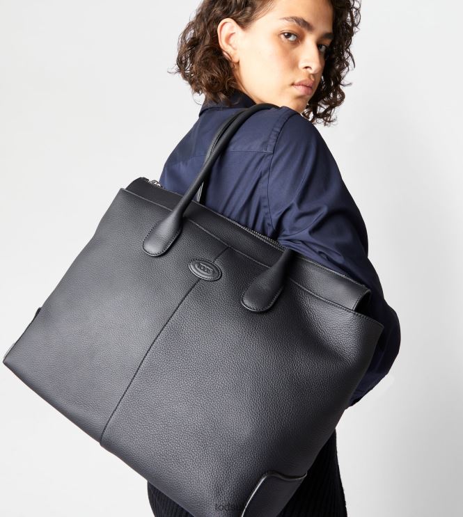 Tod's Women Di Bag in Leather Large 602L84266 Black