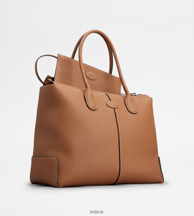 Tod's Women Di Bag in Leather Large 602L84267 Brown