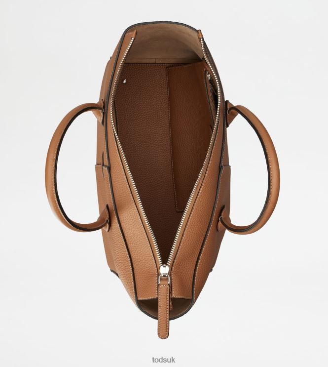 Tod's Women Di Bag in Leather Large 602L84267 Brown
