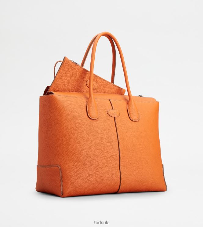Tod's Women Di Bag in Leather Large 602L84325 Orange