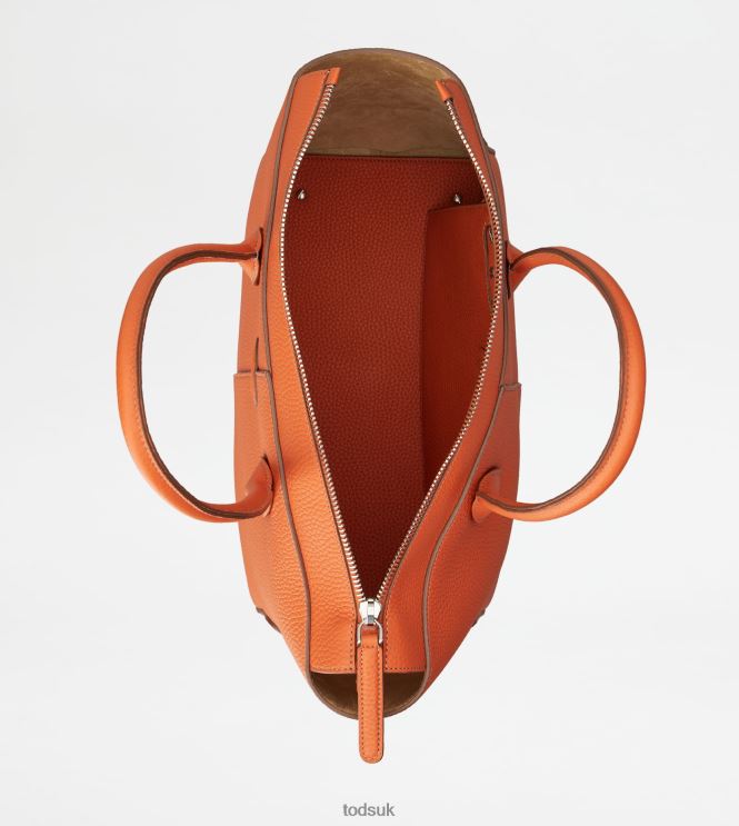 Tod's Women Di Bag in Leather Large 602L84325 Orange