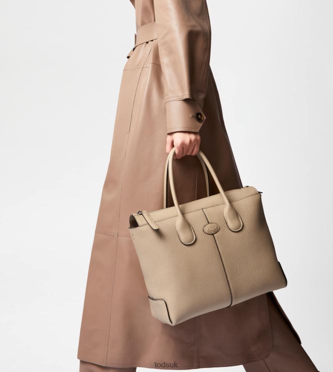 Tod's Women Di Bag in Leather Medium 602L84259 Beige