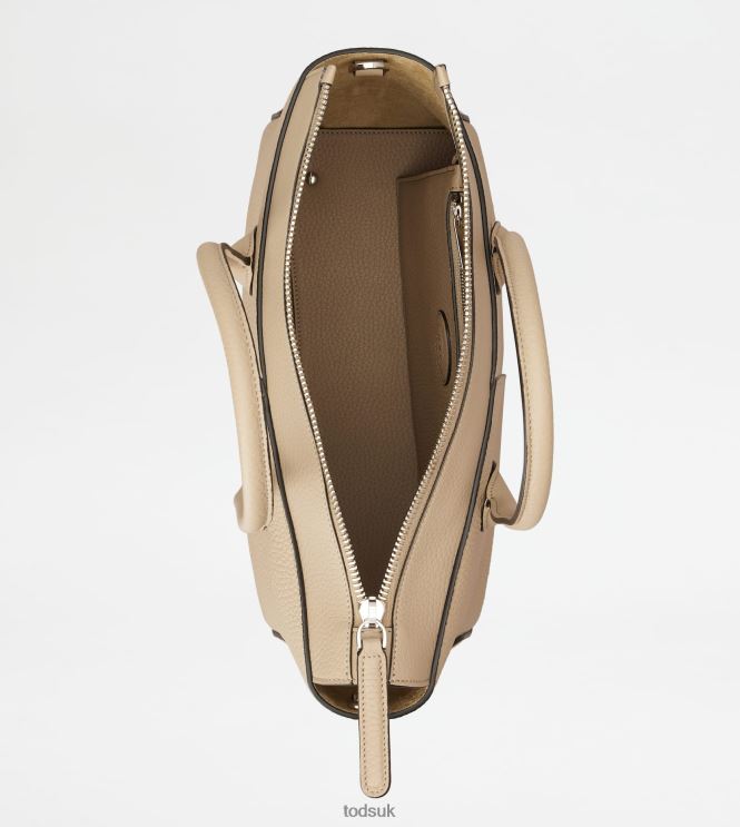 Tod's Women Di Bag in Leather Medium 602L84259 Beige