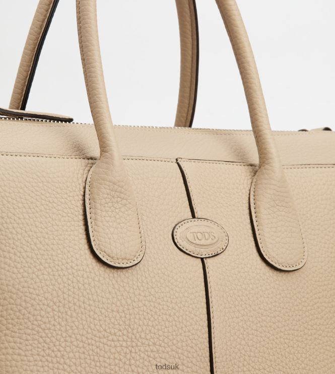Tod's Women Di Bag in Leather Medium 602L84259 Beige