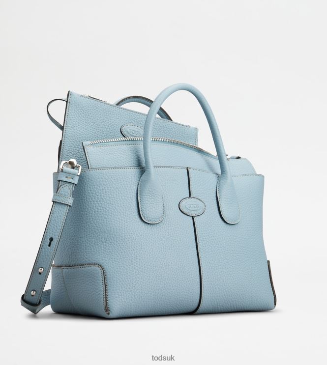 Tod's Women Di Bag in Leather Small 602L84274 Light Blue