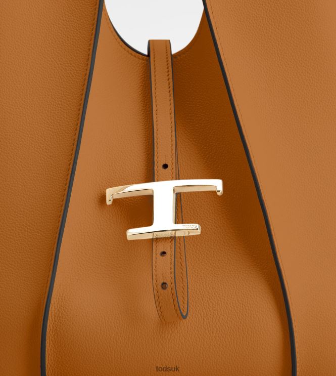 Tod's Women T Timeless Shopping Bag in Leather Small 602L84300 Brown