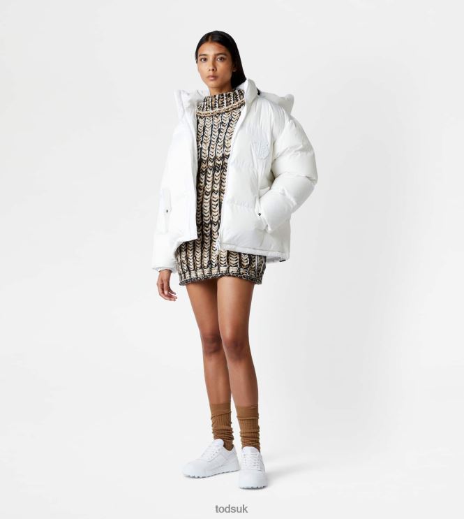 Tod's Women Hooded Over Down Jacket 602L84622 White