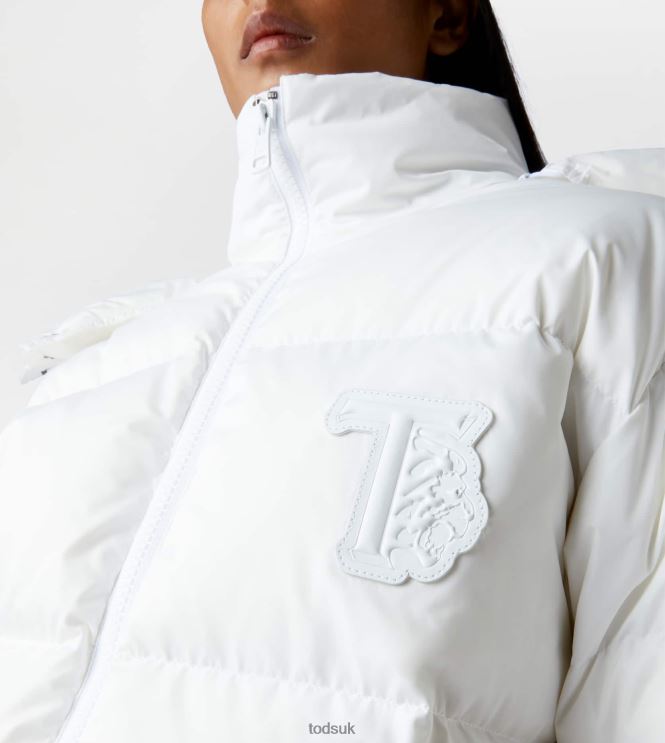 Tod's Women Hooded Over Down Jacket 602L84622 White