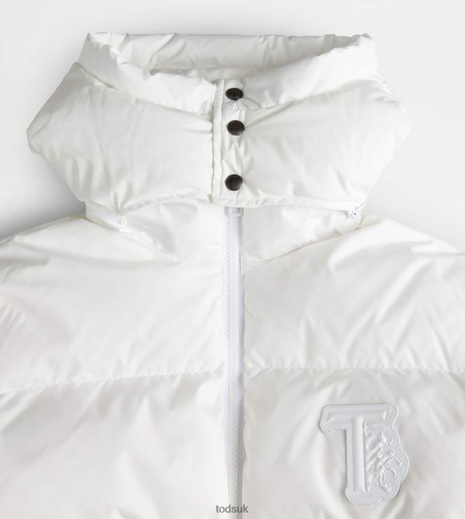 Tod's Women Hooded Over Down Jacket 602L84622 White