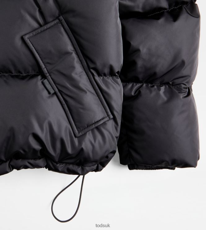 Tod's Women Hooded Over Down Jacket 602L84623 Black