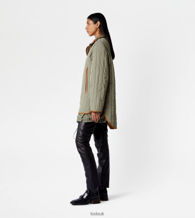 Tod's Women Quilted Jacket 602L84559 Green