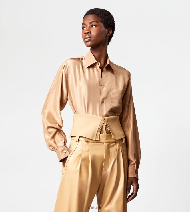 Tod's Women Bustier Top in Knit 602L84614 Beige
