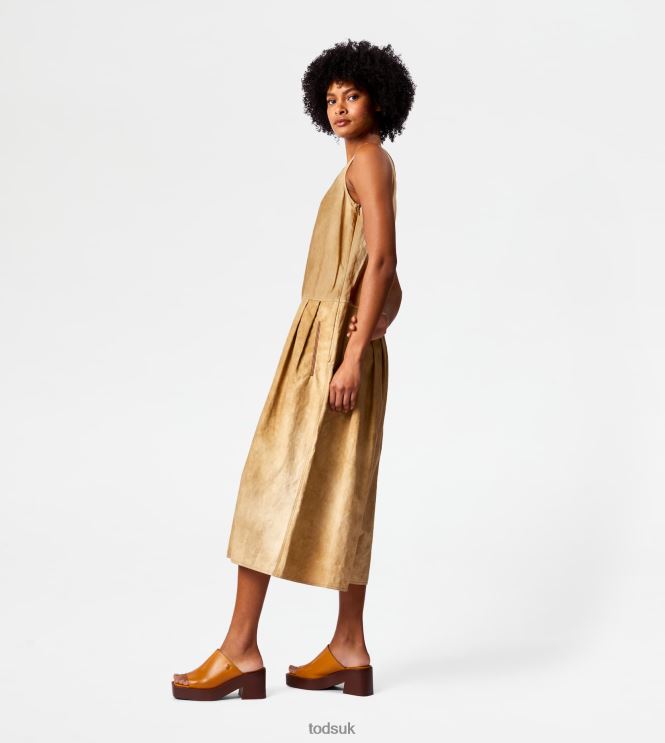 Tod's Women Linen Blend Short Jumpsuit 602L84574 Brown