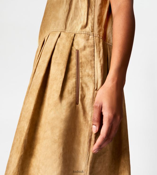 Tod's Women Linen Blend Short Jumpsuit 602L84574 Brown