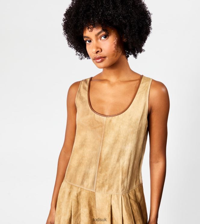 Tod's Women Linen Blend Short Jumpsuit 602L84574 Brown