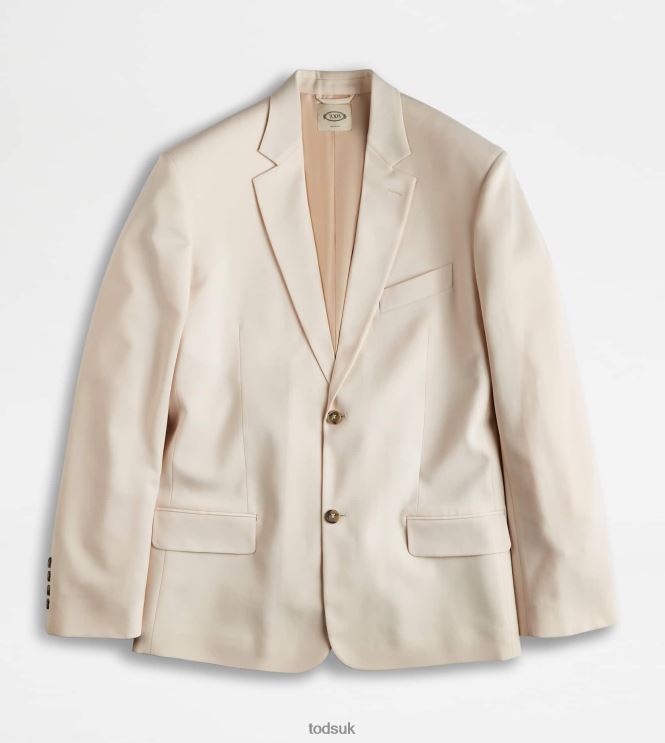 Tod's Women Oversized Blazer in Wool 602L84599 Off White