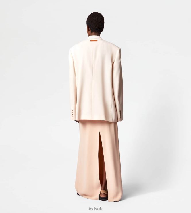 Tod's Women Oversized Blazer in Wool 602L84599 Off White